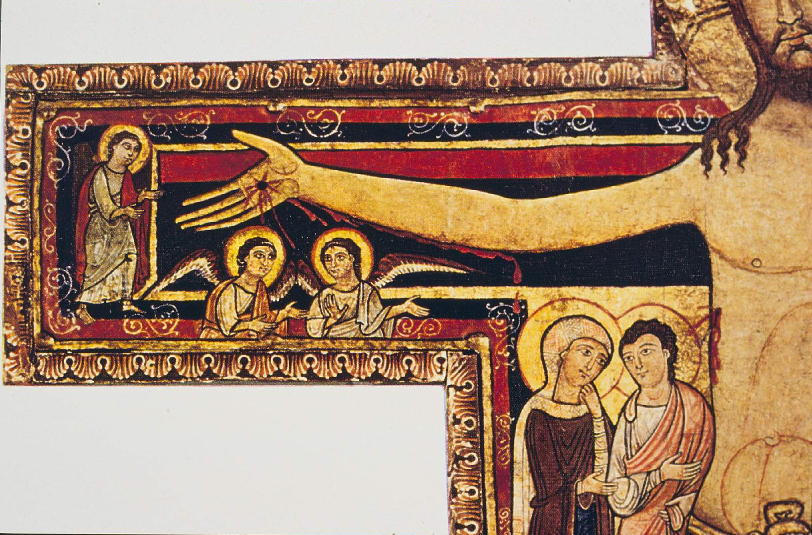 Crocifisso Di San Damiano Spiegazione Per Bambini Crocifisso di San Damiano: due angeli ed un santo (un evangelista o un